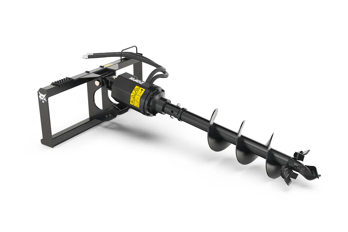 Bobcat 20PH auger drive with mounting frame and bit