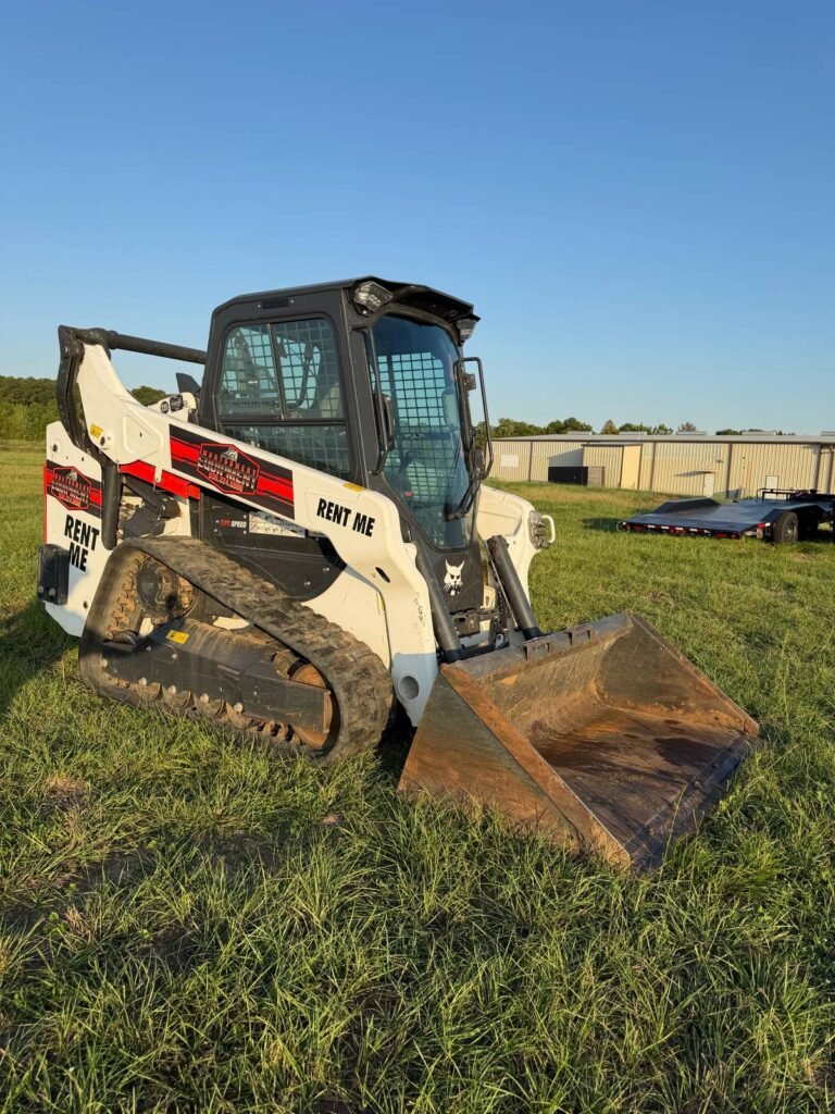 Bobcat T66 compact track loader for rent, front left view